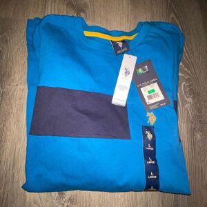 US Polo Assn Crewneck long sleeve pullover shirt w/front pocket size large